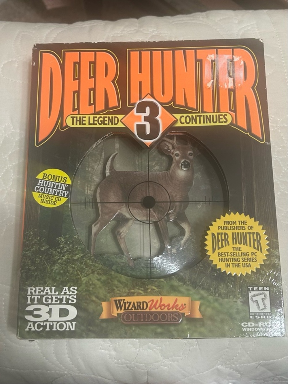 Deer Hunter 3 PC Game CD ROM/Widows 95/98 3D Graphics -WizardWorks Outdoors VTG